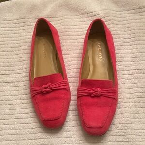 Talbots Vibrant Pink Suede Loafers